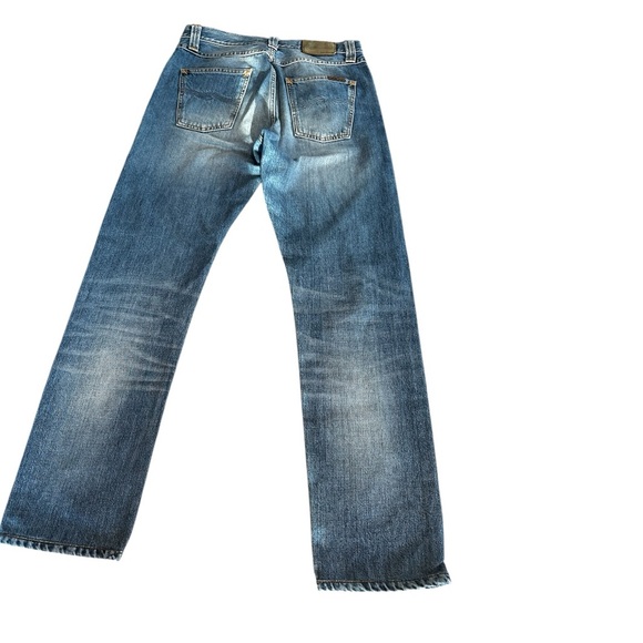 Nudie Jeans Steady Eddie Slim Straight Leg  Cotton Denim 30x29 Italy Button Fly - Picture 2 of 16